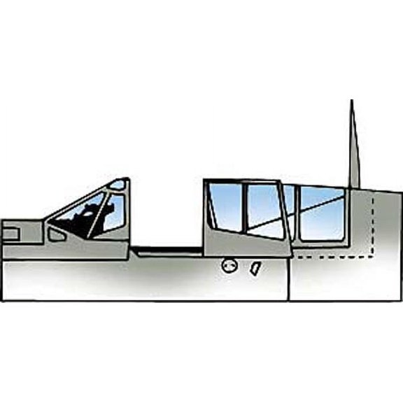 P-40 N Warhawk Vacuform Canopy for AMT / ERTL (1/48 model kit accessory)