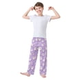 thumbnail image 3 of Wobogo Cute Purple Owl Long Pajama Pants Bottoms Soft Sleepwear with Pockets, 3 of 9