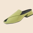 thumbnail image 2 of Hurxie Women's Mules Block Kitten Heels Closed Square Toe Slip On Slingback Casual Dress Shoes Mint Green 40, 2 of 7