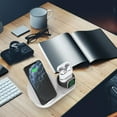 thumbnail image 3 of Wireless Charger, 3 in 1 Qi 10W Wireless Charging Dock Station Compatible for Apple iWatch 1/2/3/4, Airpods, iPhone 11 Pro Max/X/XS Max/8, Fast Charging Stand (White), 3 of 8