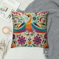 thumbnail image 2 of Nawypu  Mexican Colorful Ethnic Birds Flowers Pillow Cover, Mexican Art Mexico Colour Pillow Covers Decor, Decorative Pillow Cover for Home Decor Sofa Bedroom, 2 of 5