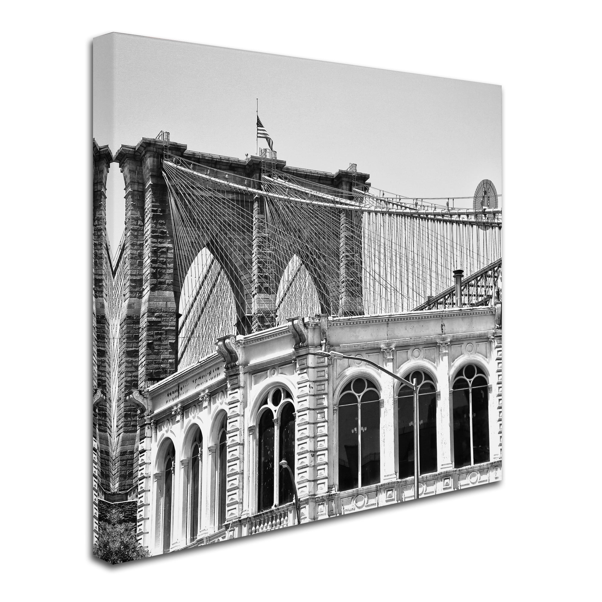 Trademark Fine Art "Brooklyn Bridge 1" Canvas Art by CATeyes