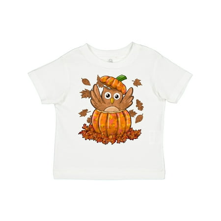 

Inktastic Owl in a Pumpkin- Cute for Halloween and Thanksgiving Gift Toddler Boy or Toddler Girl T-Shirt