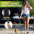 thumbnail image 2 of Retractable Dog Leash with Flashlight, 16ft Dog Walking Leash for Small Dogs up to 55 lbs 360° Tangle-Free Nylon Lead Anti-Slip Handle - Grey, 2 of 7