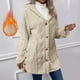 thumbnail image 1 of Chaquetas y abrigos casuales con capucha de manga larga para mujer, chaqueta cálida de invierno con capucha de manga larga, chaqueta de felpa con botones de color liso, blusa para mujer, 1 of 9
