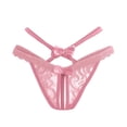 thumbnail image 5 of Sakmal Women's Underwear Lace Thong High Waisted Cheeky Panties Breathable Pink Women's Panties Free Size, 5 of 5