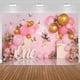 thumbnail image 2 of Girl 1st Birthday Backdrop Pink Balloons Gold Butterfly Sweet One Children Birthday Party Decoration Floral Photography(7X5FT), 2 of 4
