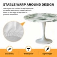 thumbnail image 6 of Watercolor Eucalyptus Leaves Elastic Fitted Round Table Cover Green Theme Waterproof Outdoor Tablecloth for Holiday Party, Picnic, Patio & Dining Fits Tables Up to 45"-54", 6 of 8