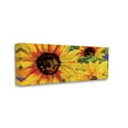 thumbnail image 3 of Modern Yellow Sunflower Trio Botanical & Floral Graphic Art Gallery Wrapped Canvas Print Wall Art, 3 of 7
