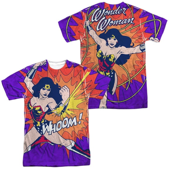 Dc Wonderful Burst Unisex Adult Sublimated Costume T Shirt (Front/Back), Medium Multicolor