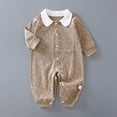 thumbnail image 2 of CAUYDY 0-3M 6-9M 12-18M Baby Boy Gift Newborn Clothing Preemie Long Sleeve Romper Infant Boys Sleepers Fall Winter Toddler Bodysuit Pajamas Khaki for Sizes 12-18 Months, 2 of 4