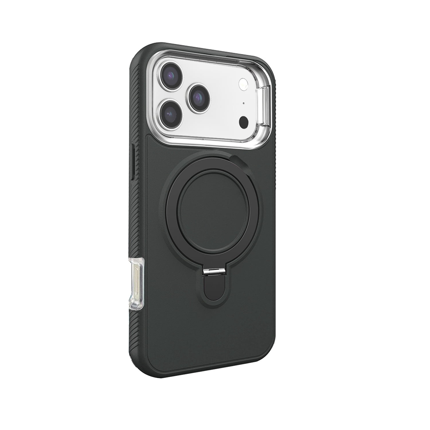Rugged Defender Case with Hands-Free Stand Support for iPhone 17 Pro Max - Black