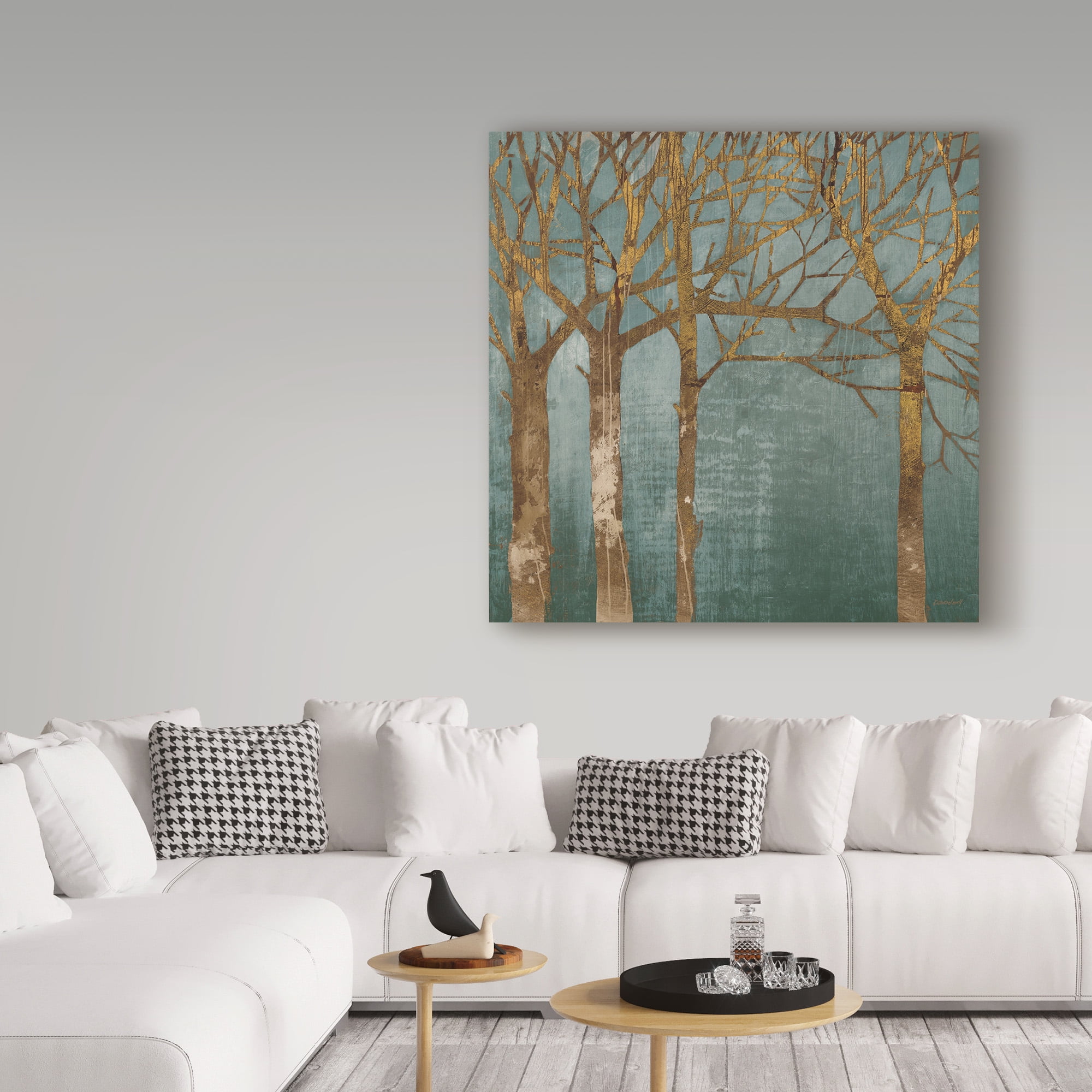 Trademark Fine Art 'Golden Day Turquoise' Canvas Art by Kathrine Lovell