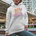 thumbnail image 2 of One Bad Ass Nurse, Retro Nurses Week Art Merch Gift, White Hooded Sweatshirt or Hoodie, Small, 2 of 5