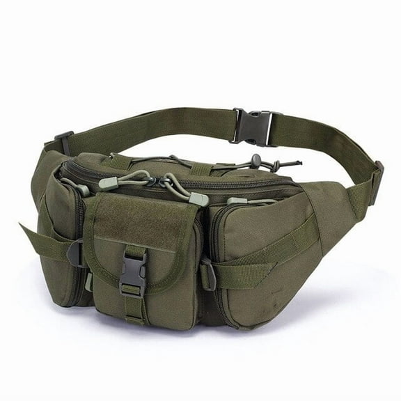 HMSHA Mens Hunting Waist Packs Durable Nylon Army Tactical Training Waist Bags Military Combat Hiking Climbing Camouflage Waist Bag