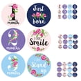 thumbnail image 3 of serony 12pcs Baby Monthly Milestone Stickers Floral Newborn Girls Month Stickers First Year Photo Props, 3 of 8
