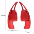 thumbnail image 2 of Pair Red Steering Wheel Shift Paddle Shifter for Audi  Aluminum Alloy, 2 of 6