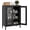 Black-glass Door, variant on Metal Floor Storage Cabinet, Small Freestanding Sideboard Storage with 2 Adjustable Shelves for Bathroom Entryway Living Room Dining Room Coffee bar,11.8"D x 23.6"W x 31.5"H,3-Tier,Orange