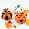 thumbnail image 5 of Artificial Pumpkin Set Black White Orange Decorative Faux Pumpkins for Halloween Fall Thanksgiving Table Centerpiece Decor, 5 of 7