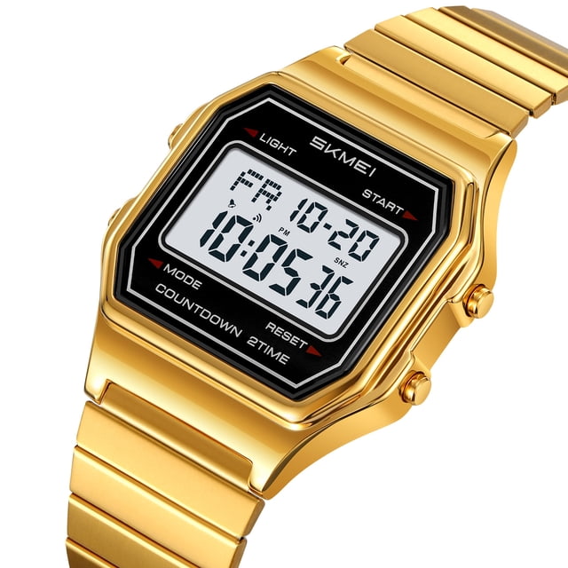 Waterproof Digital Watch with Luminous Display, Men's Outdoor Sports Watch for Hiking Camping Running Swimming, Rugged Multi-Function Alarm Stopwatch Long Battery Life