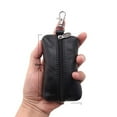 thumbnail image 3 of Blasgw Unisex Leather Key Case Wallet Pouch Bag Keychain Holder With Key Zipper Black, 3 of 9