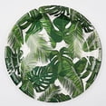 thumbnail image 4 of Balsa Circle 25 White 9" Round Disposable Paper Dinner Party Plates Tropical Leaves Design, 4 of 8