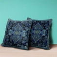 thumbnail image 5 of Floral Paisley Indoor/Outdoor Pillow with Removable Cover in Blue Yellow18x18, 5 of 5