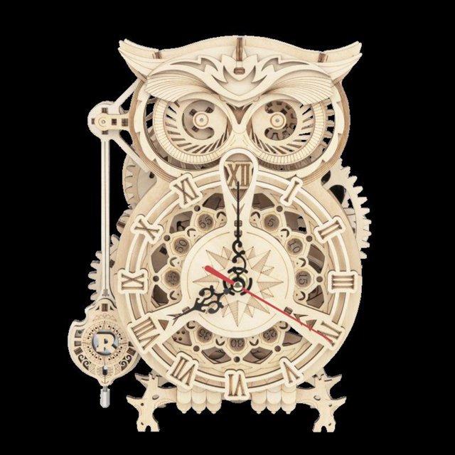 Rompecabezas de madera 3D educativo,Reloj de búho rompecabezas de madera 3D Yotijar Rompecabezas de madera 3D educativo