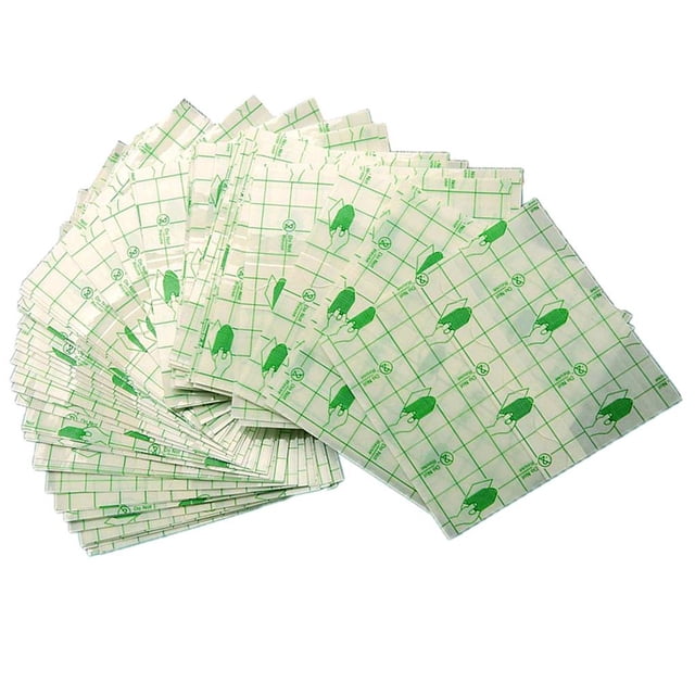 becaristey 100 Pcs 10x12cm Rubans Adhésifs Transparents Imperméables Bandage Médical