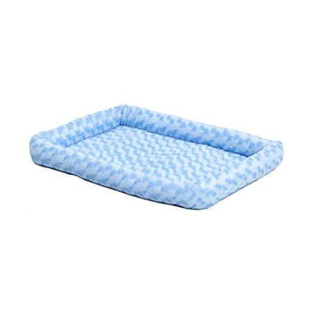 22L-Inch Blue Dog Bed or Cat Bed w/ Comfortable Bolster | Ideal for XS Dog Breeds & Fits a 22-Inch Dog Crate | Easy Maintenance Machine Wash & Dry | 1-Year Warranty