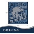 thumbnail image 2 of Football Blanket Gifts for Fans Soft Lightweight Flannel Throw Blanket for Men Women Youth Kids Football Team Color Blankets for Couch Living Room 60" X 50", 2 of 5