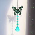 thumbnail image 4 of Stained Glass Butterfly Suncatcher, Painted Crystal Window Pendant, Hanging Ornament Decor for Home Garden Car, Gift for Women Girls Holiday Decoration, 4 of 6