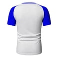 thumbnail image 4 of NinXxx Men's Fashion Casual Short Sleeve Raglan Top Blue XS, 4 of 5
