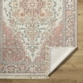 thumbnail image 4 of Hauteloom Bohdan Bohemian Hand Loomed Vintage Medallion Area Rug - Oriental Fade Look Traditional Floral Carpet for Living Room, Bedroom, Dining Room - Tasseled - Terracotta, Peach, Blush- 2' x 3', 4 of 6