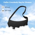 thumbnail image 6 of URSOFINE Quilted Puffer Hobo Bag for Women Men - Adjustable Strap Crescent Crossbody Shoulder Bag, Lightweight 2-Zipper Dumpling Casual Handbag with Multiple Pockets (Black), 6 of 7