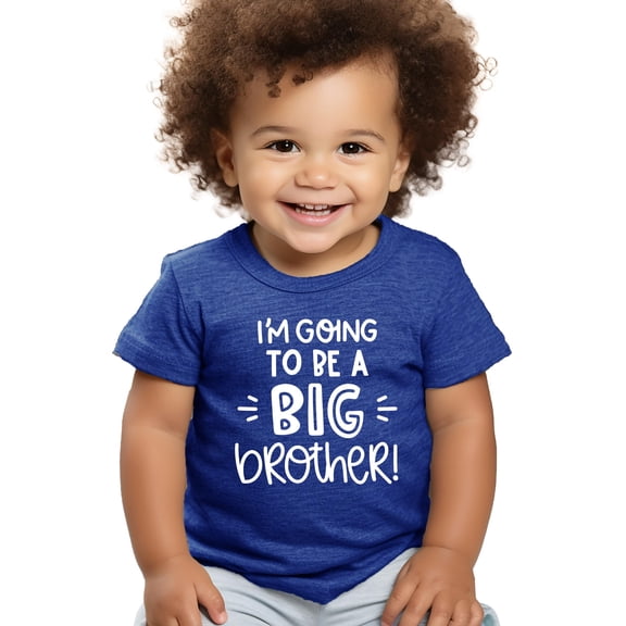 Big Brother New Baby Reveal I'm Going to Be A Big Brother New Sibling Announcement T-Shirts and Raglans Vintage Royal Shirt Youth Small