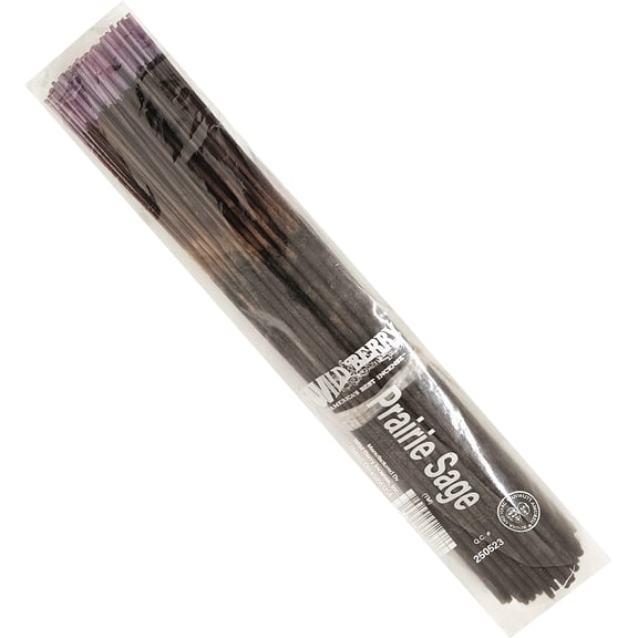 Wild Berry Prairie Sage Incense Stick Bundle [100 Sticks Per Pack - Brown - 10.5"]