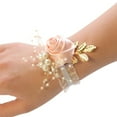 thumbnail image 1 of relayinert Realistic Bridesmaid Wrist Flower For Wedding Ensemble pink 7*7 1Set, 1 of 6