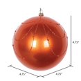 thumbnail image 2 of Vickerman MT194618D 4.75 in. Burnish Orange Candy Curtain Ornament - 4 per Bag, 2 of 3