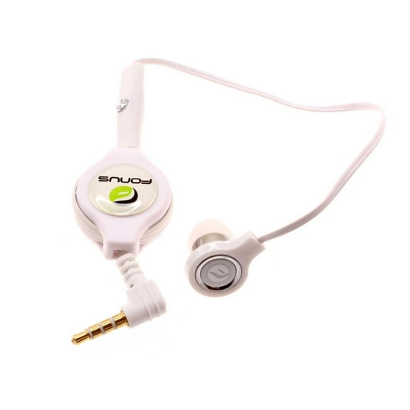 Headphone Retractable Mono Earphone for Samsung Galaxy A15/A14 5G Phones - 3.5mm w Mic Headset Handsfree Earbud Earpiece for Galaxy A15 5G/A14 5G