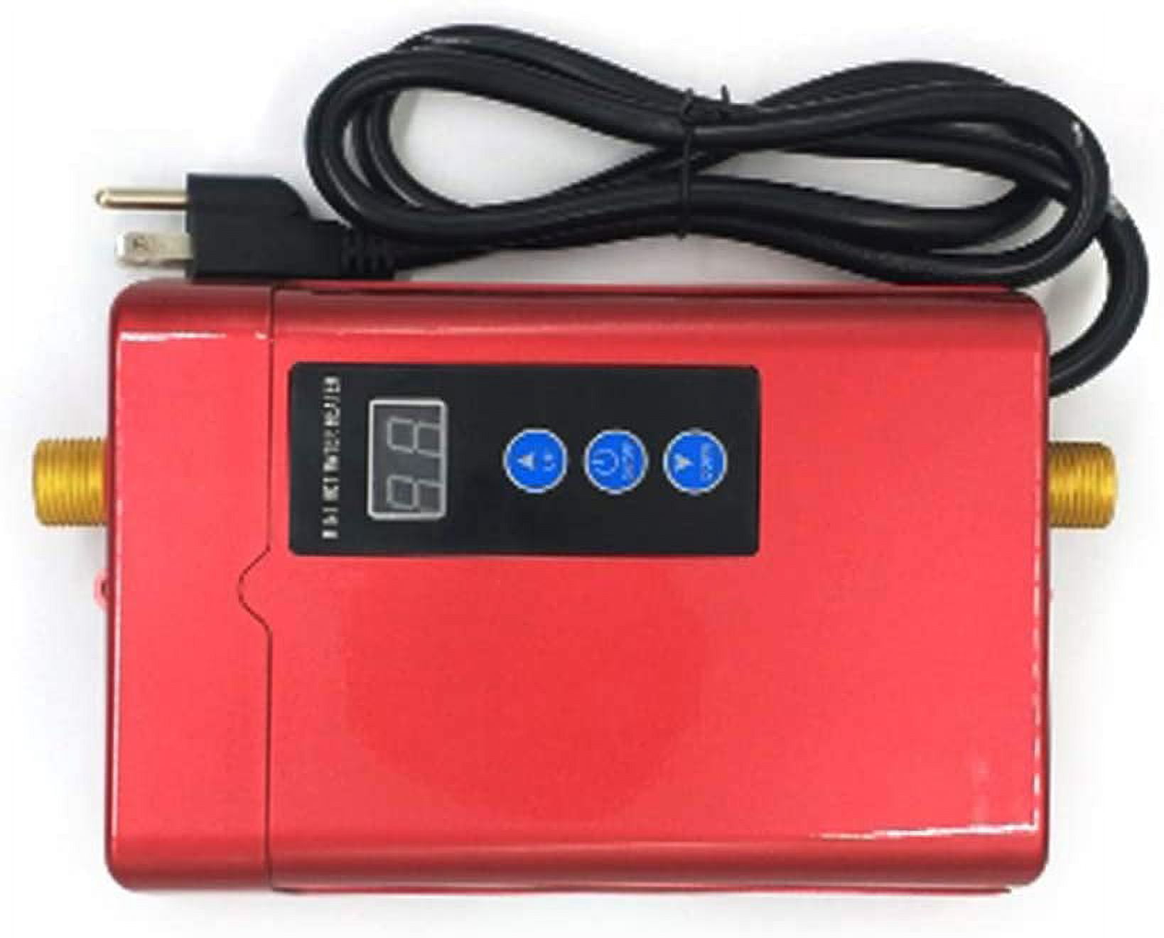 DENEST 3000W Tankless Electric Water Heater, Red/Black