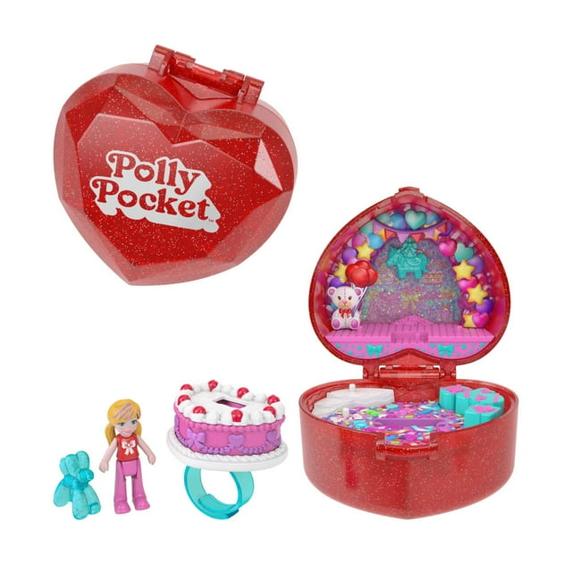 Set de Colección Mattel Polly Pocket Compacto Mattel 80th Caja de Anillo Rubí