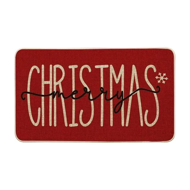 Décorations de Noël Intérieures Tapis de Noël Résistant à l'Usure et aux Taches Cuisine Résistant à l'Huile Plancher Entrée Décorations de Noël Intérieures