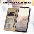 thumbnail image 4 of Cute Cartoon Wallet Phone Case for Google Pixel 6 Pro with Card Holder Soft PU Leather Kickstand Cover for Men and Women Magnetic Shockproof Protective with Lanyard for Google Pixel 6 Pro, Khaki, 4 of 9