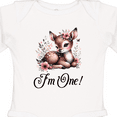 thumbnail image 4 of Inktastic 1st Birthday Cottagecore Baby Girl Deer Girls Long Sleeve Baby Bodysuit, 4 of 5