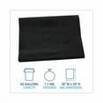 thumbnail image 4 of 60 Gallon 1.7 mil 38 in. x 58 in. Flat Pack Linear Low Density Industrial Can Liners - Black (100/Carton), 4 of 7