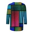 thumbnail image 5 of IROINID en Solde Polyester T-shirt à Manches Longues pour Femmes Confortable Imprimé T-shirt Ample Blouse Col Rond Hauts, Vert, 5 of 5