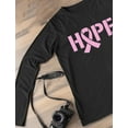 thumbnail image 4 of Tstars Womens Breast Cancer Awareness Shirts Hope Pink Ribbon Cancer Support Ribbon Apparel for Women Long Sleeve Graphic T Shirt, 4 of 5
