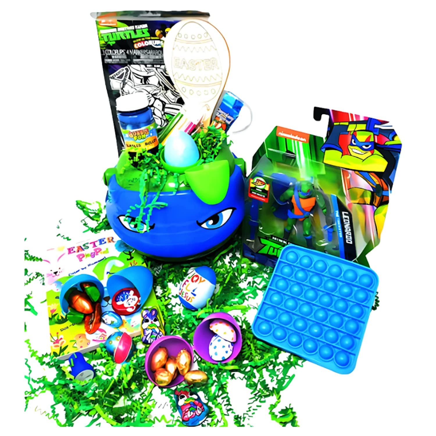 New Teenage Mutant Ninja Turtle Jumbo Halloween Candy Easter Basket Party Bucket 