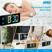 Alarm Clock, AMIR Digital Alarm Clock 5.8-inch Calendar Volume Brightness Adjustable Clock for Kids Bedroom Home